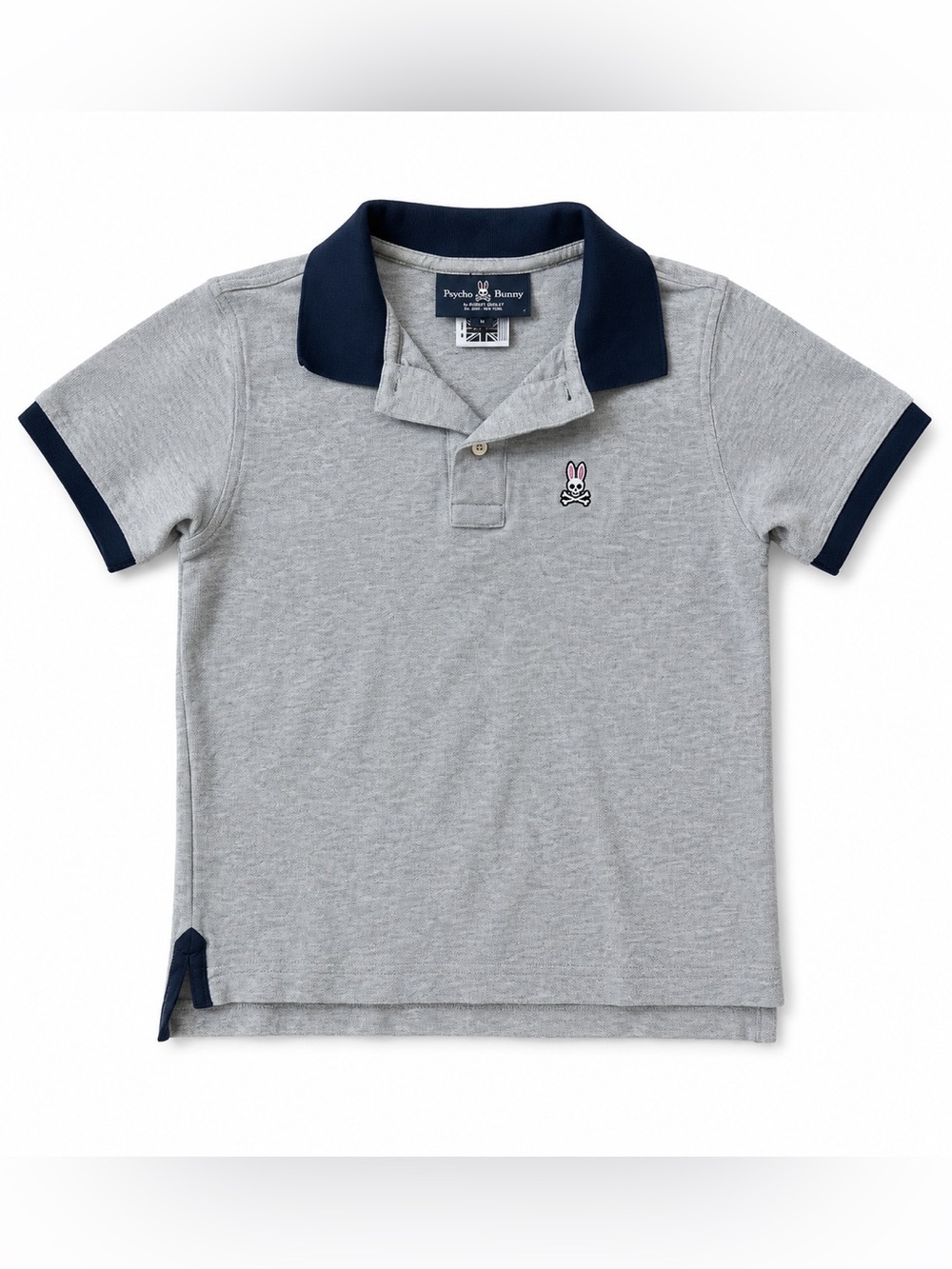 Grey Psycho Bunny Kids Polo (Size 7/8 – Small)